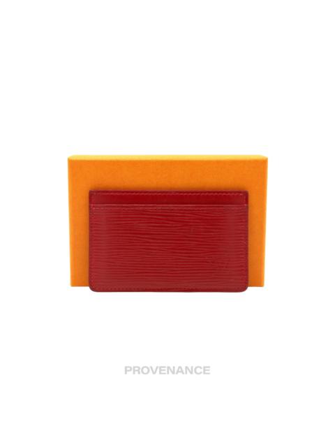 Louis Vuitton Louis Vuitton Card Holder Wallet - Red Epi Leather