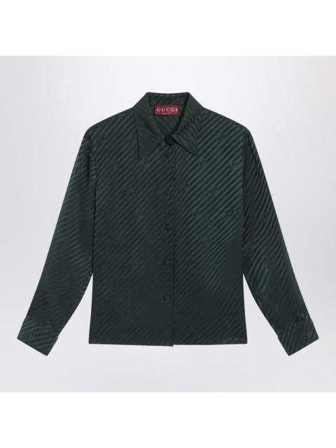 GUCCI Gucci Green Gg Jacquard Silk Shirt Women