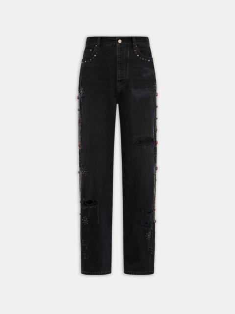 AMIRI BONES STUDDED BAGGY JEAN