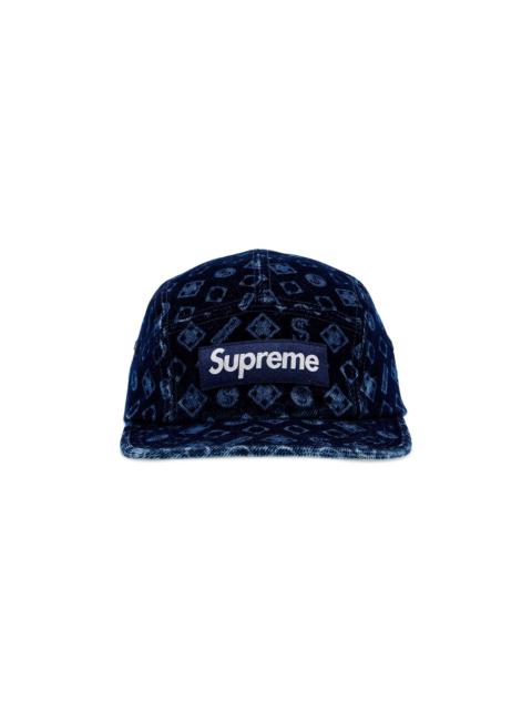 Supreme Supreme Flocked Denim Camp Cap 'Blue'