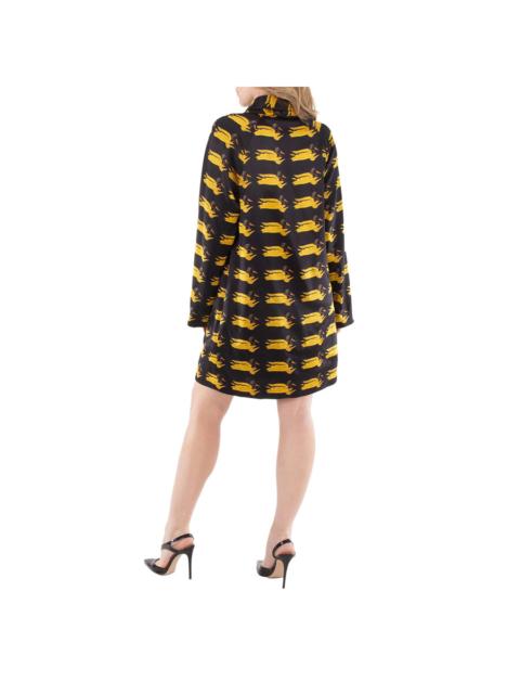 Burberry Burberry Duck Print Silk Minidress, Brand Size 8 (US Size 6)