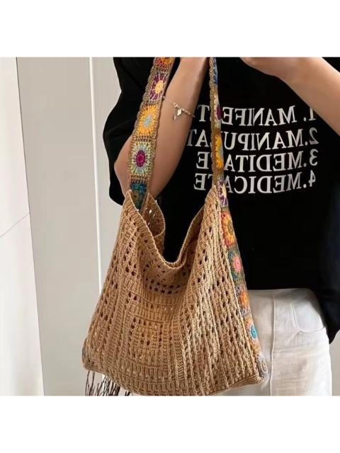 Knitted Shoulder Bag Crochet Tote Bag