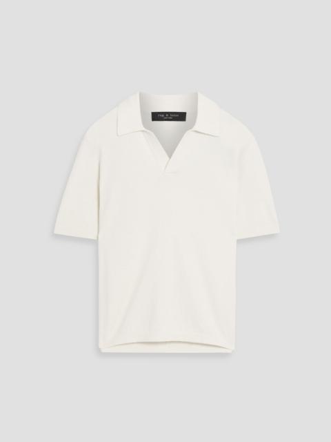 rag & bone Denny cotton-blend terry polo shirt