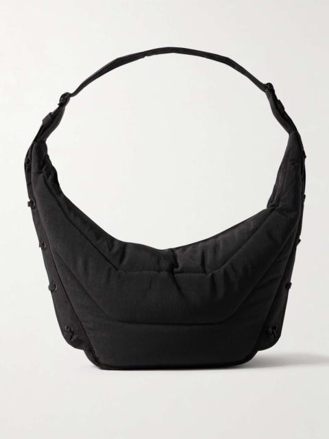 Soft Game medium quilted canvas shoulder bag Chocolate