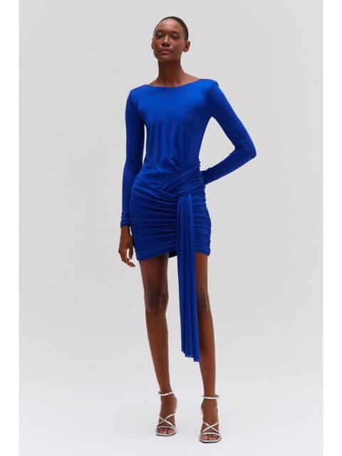PatBO Metallic Jersey Long Sleeve Mini Dress