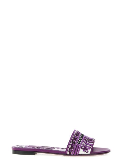 Dolce & Gabbana 'Maiolica' embroidery slides