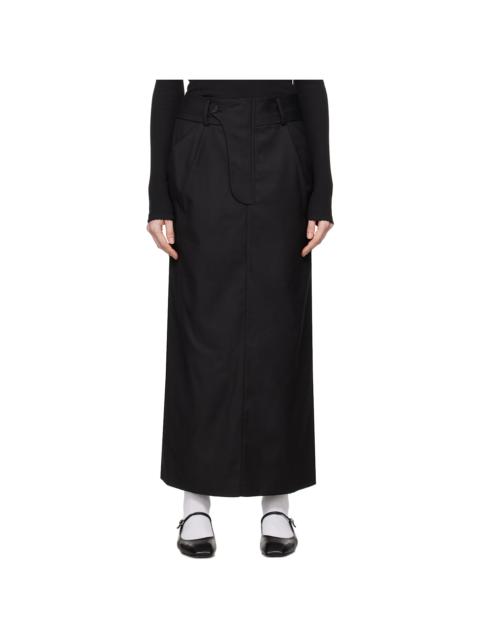 OPEN YY Black Fly Out Maxi Skirt