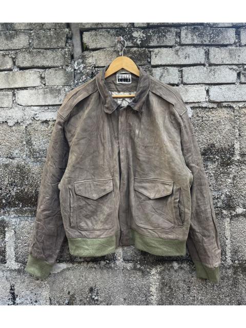 Other Designers Pelle Pelle - Vintage Pelle Cuir A-2 Leather Jacket Normandy Map Lining