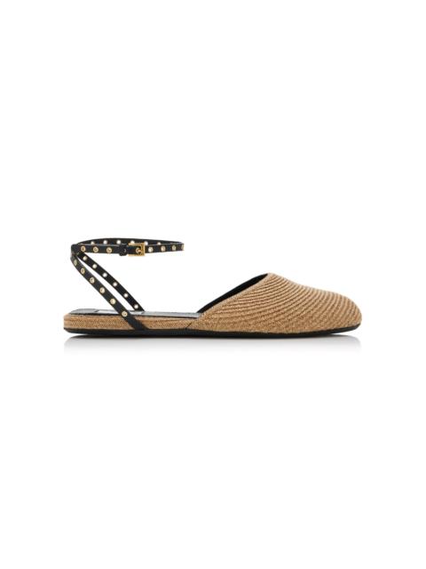 Alaïa Raffia Mules tan