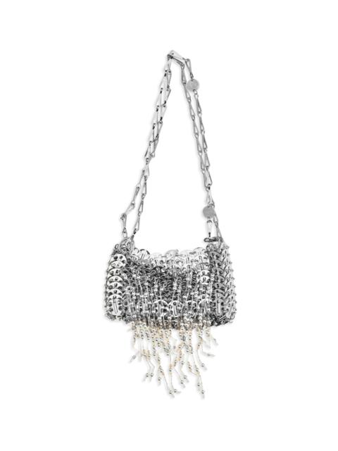 rabanne Rabanne Nano 1969 Pearl Fringe Shoulder Bag Silver