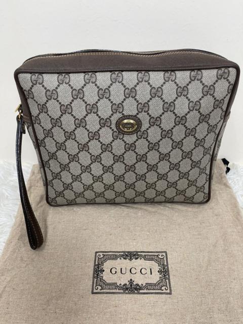 GUCCI 🔥🔥STEALS GUCCI GG Supreme Clutch Bag PVC Beige 156 01 053