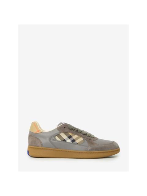 Burberry BURBERRY Terrace Gray Beige Check Sneakers New & Authentic (
