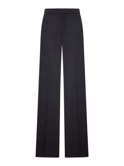 Chloé Chloe` Women High-Rise Flared Pants In Wool Grain De Poudre