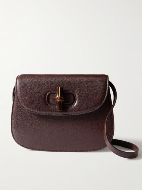 GUCCI Bamboo Mini Textured-leather Shoulder Bag