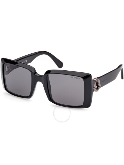 Moncler Smoke Square Ladies Sunglasses ML0244 01A 53