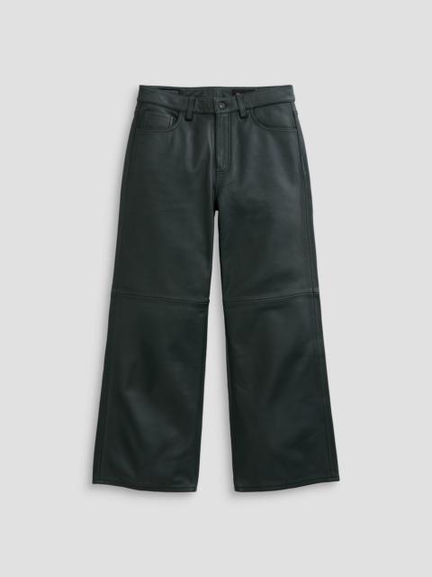 AG Jeans Saige Wide Leg Crop Leather Pant