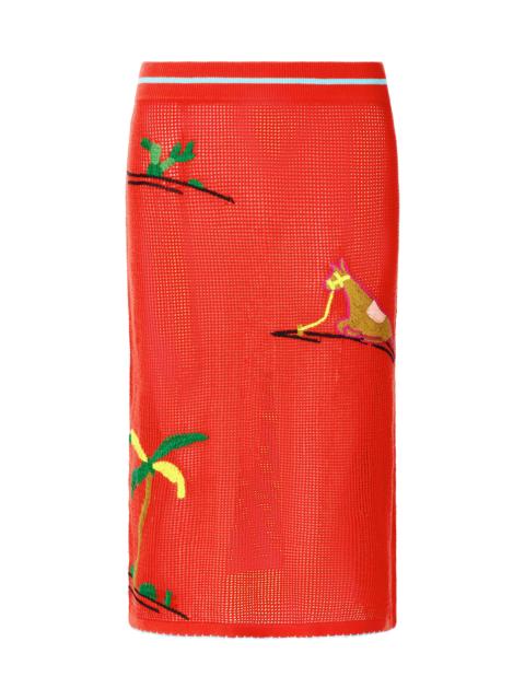 STAUD STAUD LEVANTE SKIRT RIVIERA FLAME