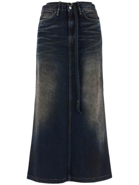 Acne Studios Maxi Denim Skirt With Waist Strap