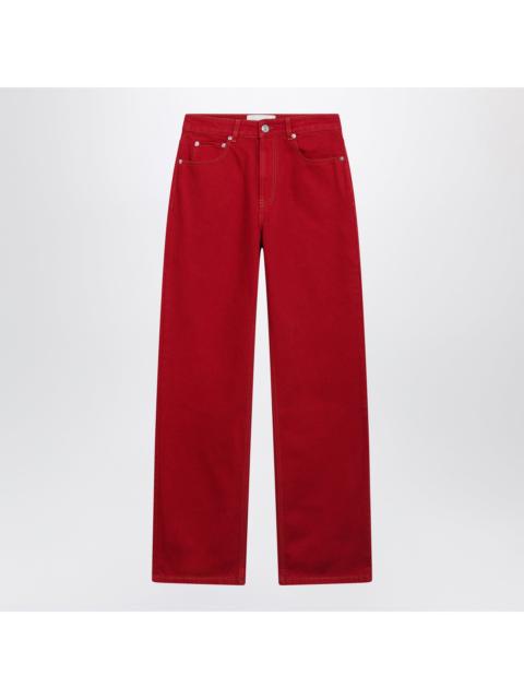 AMI Paris Ami Paris Ruby Red Cotton Twill Jeans Women