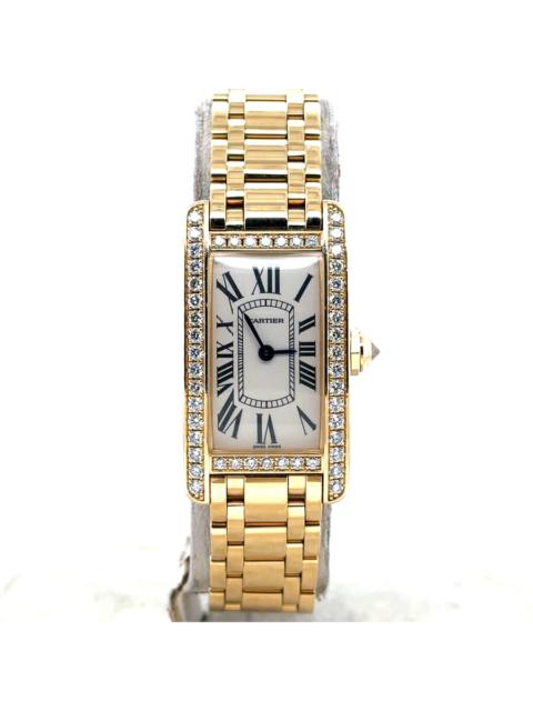Cartier Pre-owned Cartier Tank Americaine Quartz Diamond Silver Dial Ladies Watch 2482