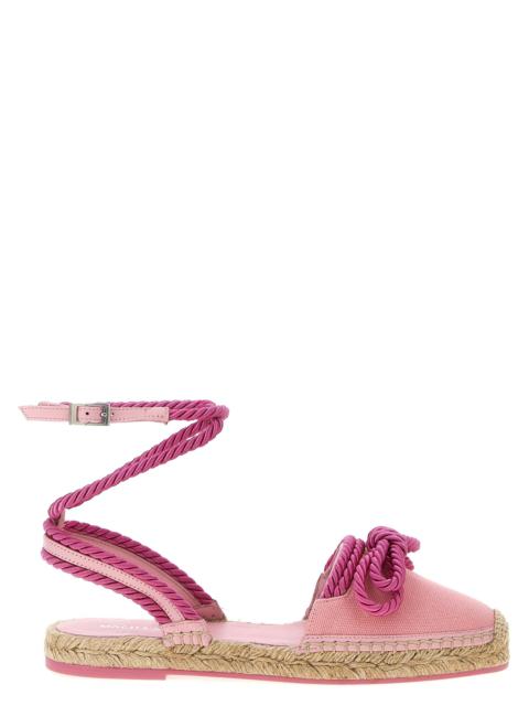 MACH & MACH Mach & Mach Women 'Double Bow Pink Riviera' Espadrilles