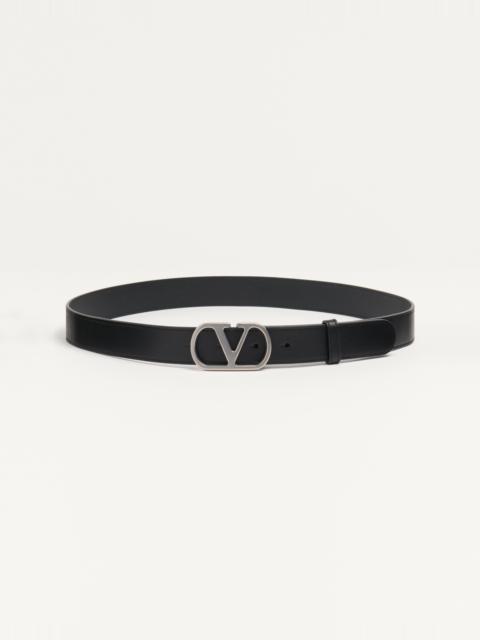 Valentino VLOGO SIGNATURE BELT IN SHINY CALFSKIN 30 MM