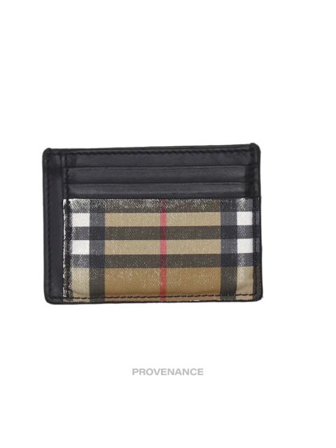 Burberry Burberry Money Clip Card Wallet - Nova Check Black