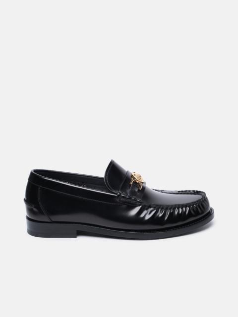 VERSACE BLACK LEATHER LOAFERS