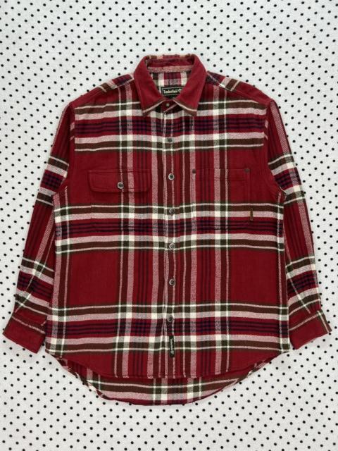Timberland Timberland Oversized Button Up Plaid Flannel Shirt