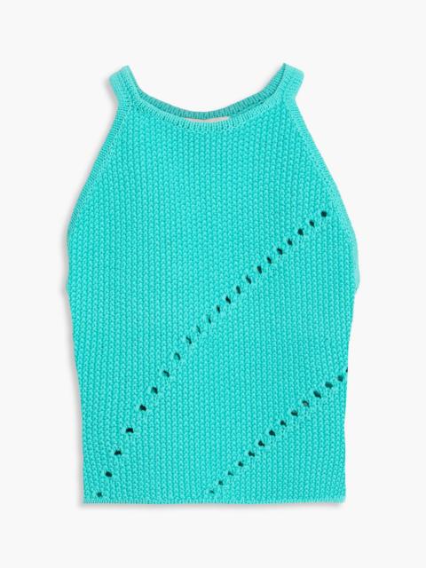 THE SEI Crocheted cotton-blend top