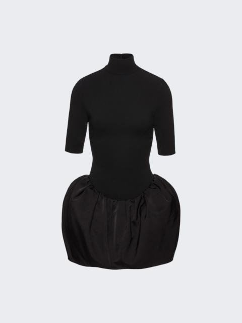 MAGDA BUTRYM High-neck Puff Skirt Mini Dress Black
