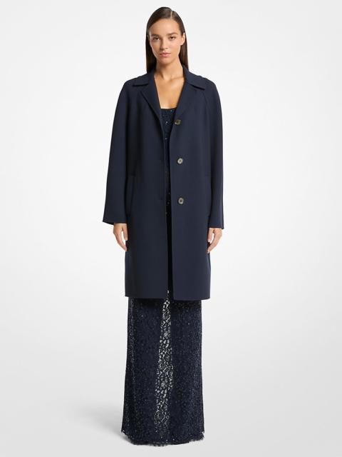 MICHAEL KORS COLLECTION Double Faced Wool Crepe Balmacaan