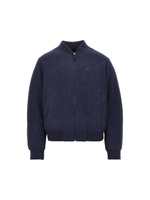 Etro Etro Jersey Jacket with Jacquard Arnica Motif Blue
