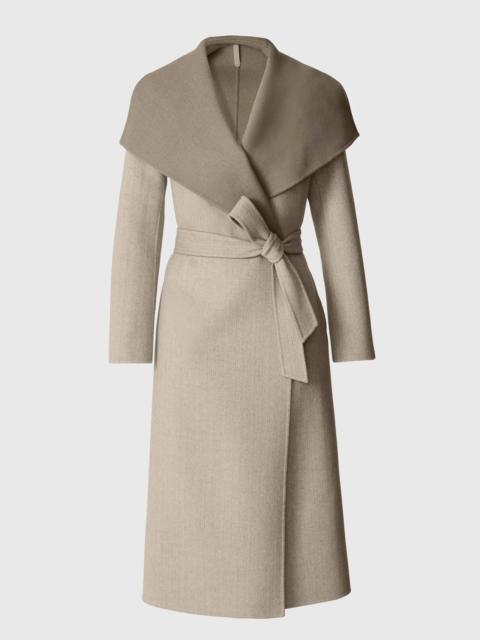 MACKAGE MAI-HB Double-face Herringbone wool wrap coat