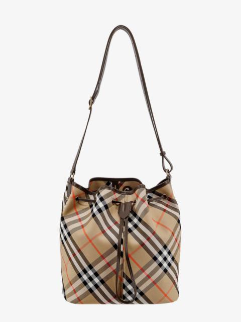 Burberry Burberry Canvas Bucket Bag With Check Motif