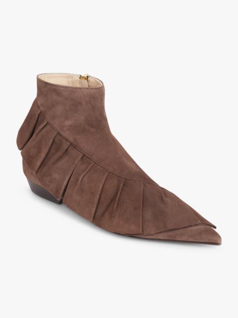 JW Anderson RUFFLE SUEDE BOOT | BROWN