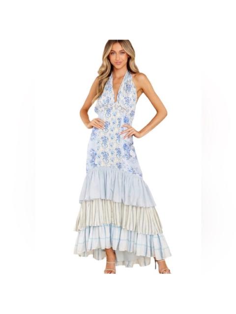 Other Designers NWT Loveshackfancy Sicilia Silk Maxi Dress in Ocean Spray Mist Print Sz 4 $795