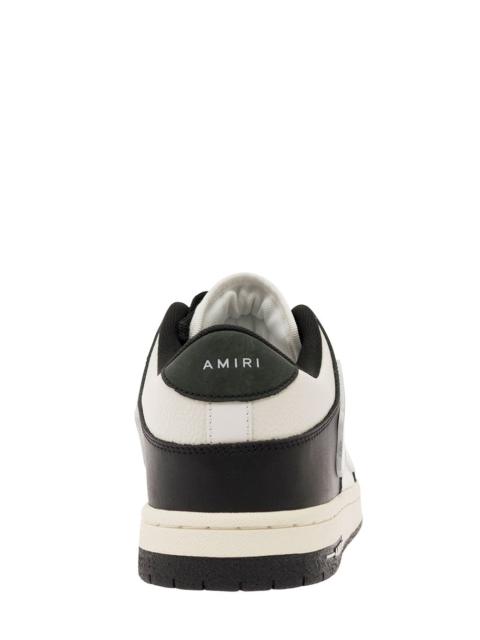 AMIRI Amiri Men Sneaker 'Skel Top Low' With Skeleton Applications In White And Black Leather For Men
