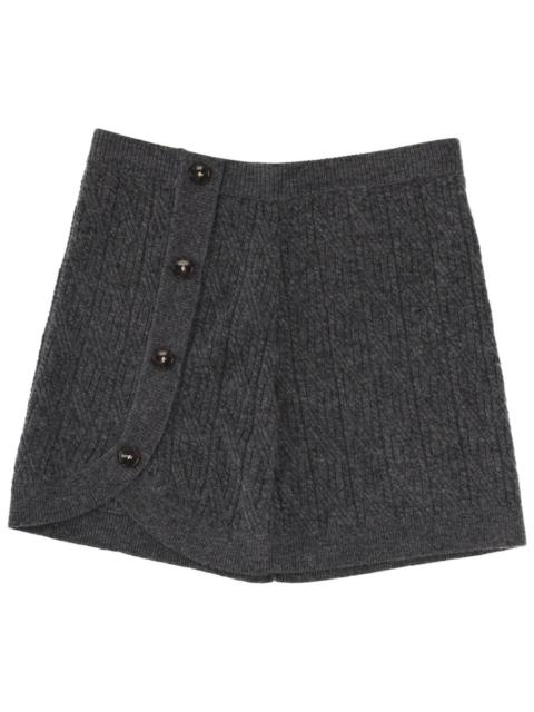 The Garment WOOL AND CASHMERE COMO MINISKIRT