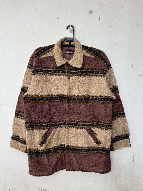 Other Designers Vintage - 💥RARE💥JAMI ISLAND Deep Pile Fleece Rare Aztec Fullprinted