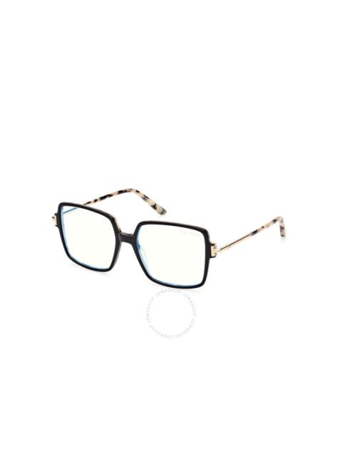 TOM FORD Tom Ford Blue Light Block Square Ladies Eyeglasses FT5915-B 005 53