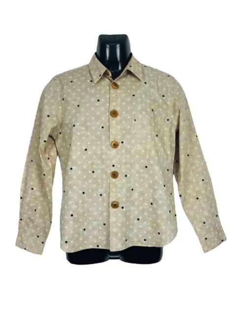 CDG HOMME PLUS STAR PRINT BIG BUTTON BUTTON UP SHIRT AD2002