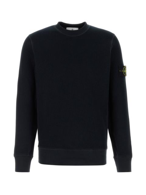 Stone Island Midnight blue cotton sweatshirt