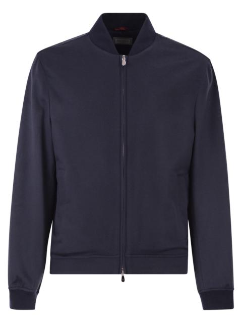 Brunello Cucinelli Brunello Cucinelli Men Lightweight Cashmere Flannel Bomber Jacket