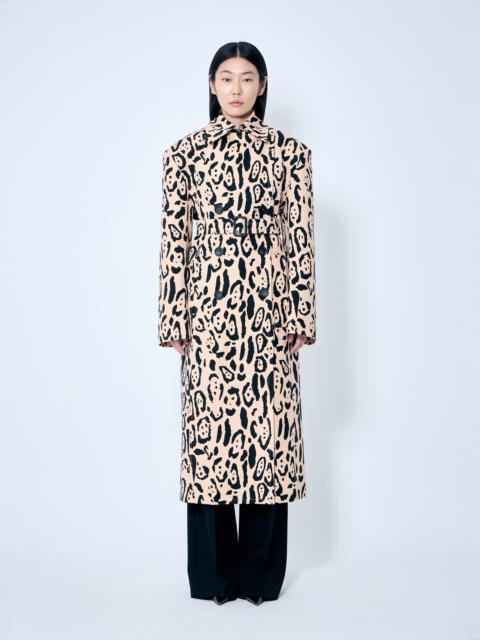Sportmax Animal-Print Trench Coat