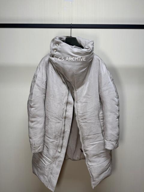 Rick Owens Rick Owens Asymmetric Placket Down Suede Coat