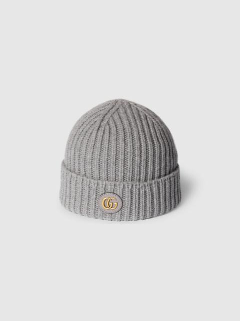 Wool cashmere hat with Double G