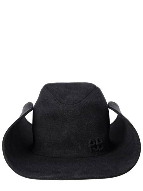 RUSLAN BAGINSKIY DENIM COWBOY HAT WITH LOGO