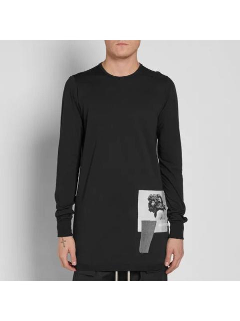 Rick Owens LONG SLEEVE LEVEL PATCH TEE — FREE SHIPPING