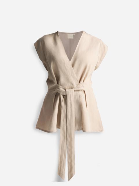 Madewell Reistor® Power Moves Hemp Short Sleeve Top in Neutral Beige